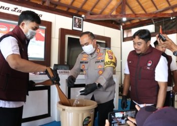 Kepolisian Resort Tanah Laut Musnahkan Barang Bukti Narkotika dari pengungkapan 14 Kasus Selama medio Februari hingga Maret 2026