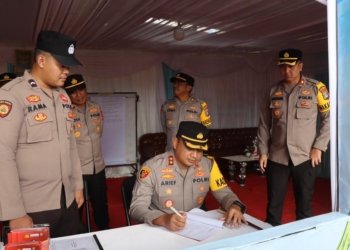 Pastikan Mudik Lebaran 1447 H Aman dan Nyaman, Kapolres Tanah Bumbu Cek Kesiapsiagaan Pos Terpadu