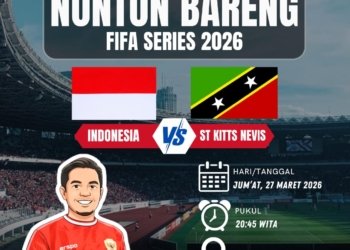 Dukung Timnas Indonesia, Kades Jumriadi Gelar Nobar FIFA Series 2026 di Alun-Alun Desa Bersujud