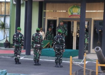 Kodim 1006/Banjar Gelar Upacara Bendera Mingguan, Teguhkan Disiplin dan Nasionalisme Prajurit