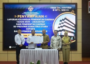 Komitmen Penuhi Tepat Waktu, Wali Kota Mahyaruddin Salim Serahkan LKPD Unaudited TA 2025 ke BPK RI Perwakilan Sumut