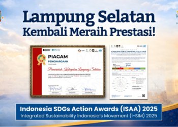 Lampung Selatan Tembus 12 Besar Nasional SDGs, Raih Predikat “The Exciter” di I-SIM 2025