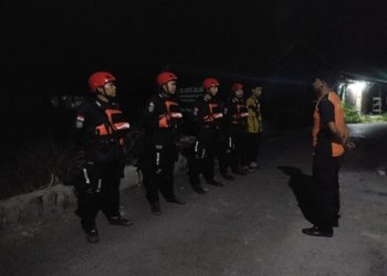 Tim SAR Gabungan Mencari Lansia Diduga Tenggelam di Sungai Haur Gading