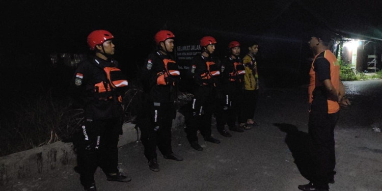 Tim SAR Gabungan Mencari Lansia Diduga Tenggelam di Sungai Haur Gading