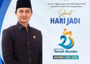 Peringati Hari Jadi Tanah Bumbu ke-23, Ketua DPRD Ajak Masyarakat Perkuat Sinergi Bangun Bumi Bersujud