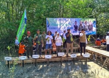 Bupati Tanah Bumbu Bersama Kaka Slank Kompak Tanam Mangrove, Dorong Ekonomi dan Selamatkan Pesisir