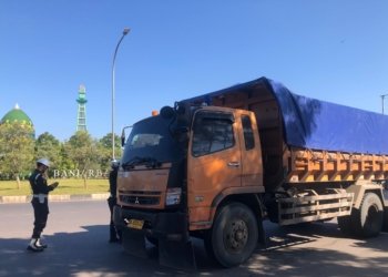 Dishub Banjarbaru Razia Angkutan Berat di Jalan Trikora, 39 Kendaraan Ditilang
