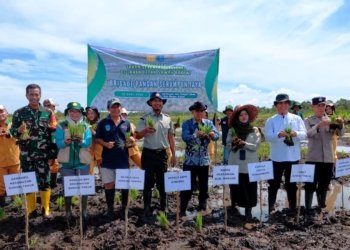 Tanam Padi Serentak Di Sungai Tabuk, Lahan Tidak Produktif Disulap Jadi Sawah Baru