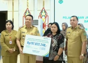 Pemkab Kapuas Gelar Rapat Evaluasi Jaminan Sosial Ketenagakerjaan dan Penyerahan Santunan Kematian