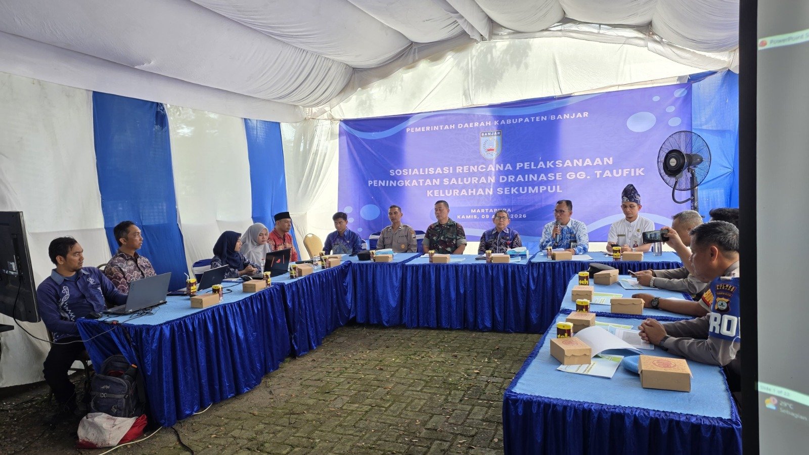 Sosialisasi Peningkatan Drainase Gang Taufik, Upaya Nyata Atasi Genangan Di Sekumpul