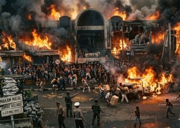 Lukisan “Jumat Kelabu” Hidupkan Kembali Luka Banjarmasin, Sapuan Kuas yang Membawa Publik ke Detik-Detik Mencekam 1997