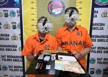 Miliki 0,34 Sabu, Dua Pria ini Berhasil Diamankan Satresnarkoba Polres Sibolga di Aek Manis