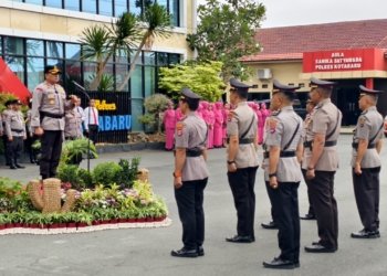 Kapolres Kotabaru Pimpin Sertijab Pejabat Utama dan Kapolsek Jajaran