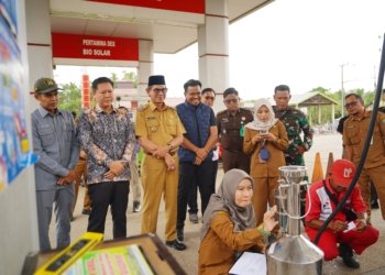 Pastikan Takaran Pas, Disperindag Balangan Awasi Metrologi Legal SPBU PT Kamal Mustafa