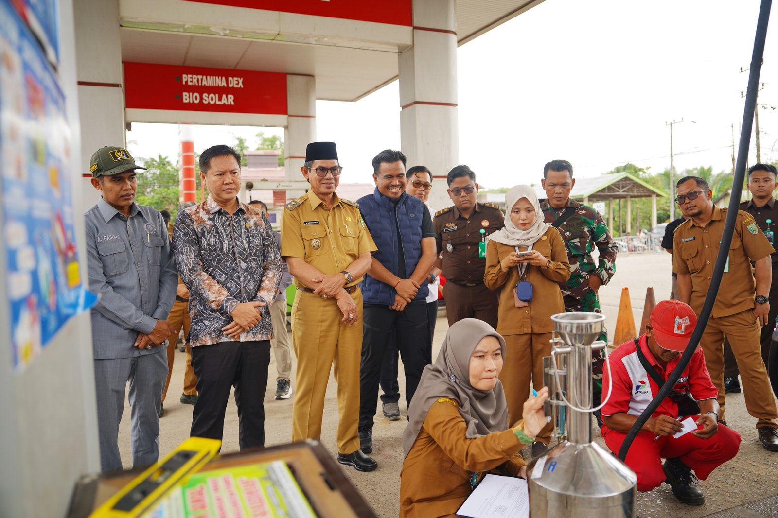 Pastikan Takaran Pas, Disperindag Balangan Awasi Metrologi Legal SPBU PT Kamal Mustafa