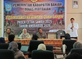 Distan Banjar Percepat Optimalisasi Lahan Baru, Perkuat Fondasi Ketahanan Pangan dari Hulu
