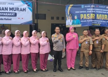 Gerakan Pangan Murah Polres Banjar Diserbu Warga, Beras Subsidi hingga Bahan Pokok Ludes Terjual