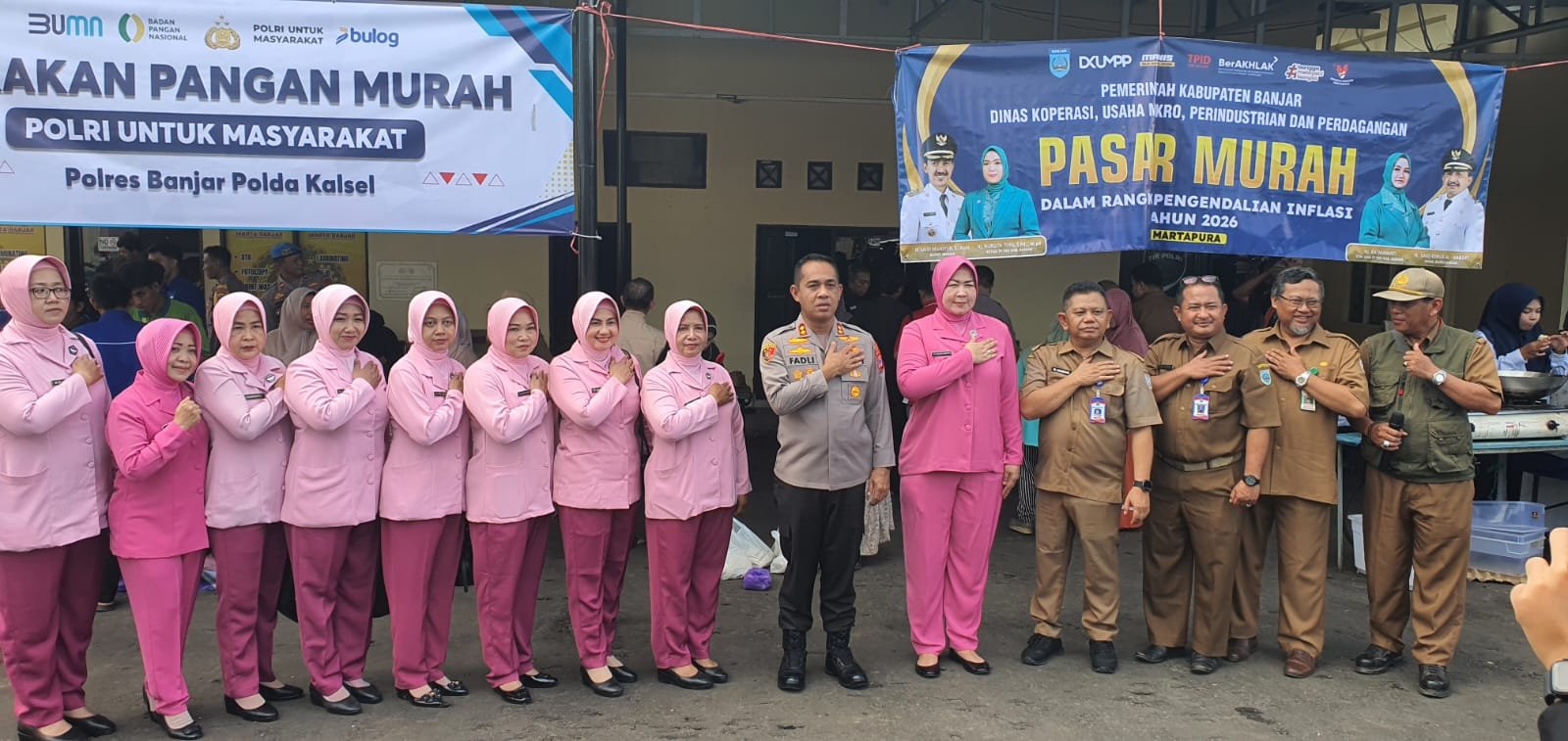 Gerakan Pangan Murah Polres Banjar Diserbu Warga, Beras Subsidi hingga Bahan Pokok Ludes Terjual