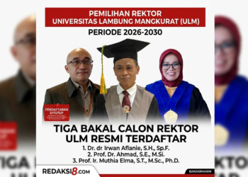 Pendaftaran Resmi Ditutup! Ini 3 Profil Bakal Calon Rektor ULM Periode 2026–2030