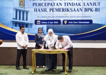 Pemko Banjarbaru Teken Komitmen Percepat Tindak Lanjut Temuan BPK, Wali Kota Ancam Sanksi OPD yang Abai