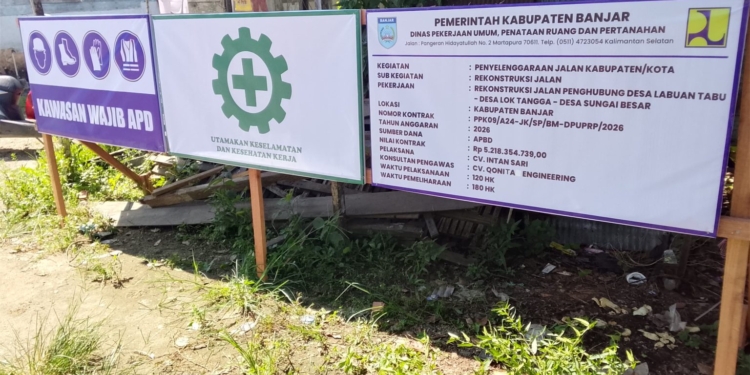 Bangun Akses Strategis di Karang Intan, Pemkab Banjar Gelontorkan Rp5,2 Miliar untuk Rekonstruksi Jalan Tiga Desa