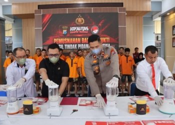 Polres Tanah Bumbu Musnahkan 2,1 Kilogram Sabu dan 30,5 Butir Ekstasi, Selamatkan Sekitar 30 Ribu Jiwa