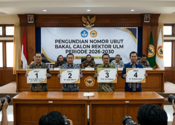 Panitia Pemilihan Rektor ULM Tetapkan Nomor Urut Empat Bakal Calon Periode 2026-2030