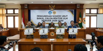Panitia Pemilihan Rektor ULM Tetapkan Nomor Urut Empat Bakal Calon Periode 2026-2030