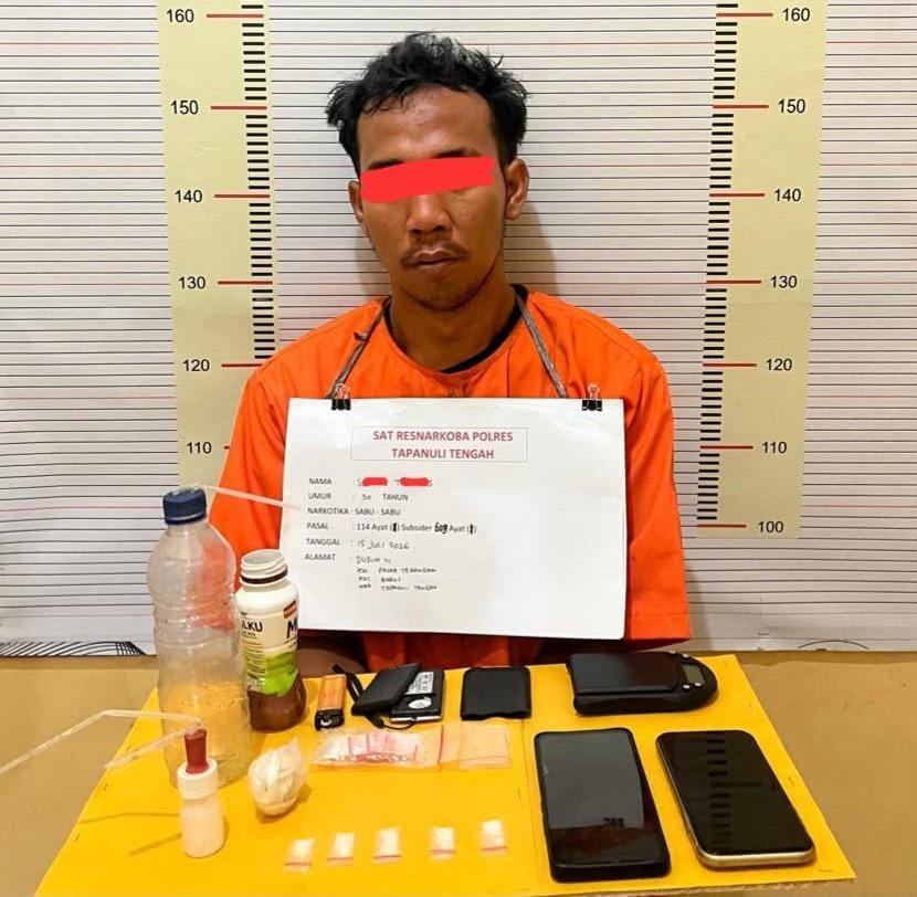 Polres Tapanuli Tengah Tangkap Nelayan di Barus, Diduga Edarkan Sabu