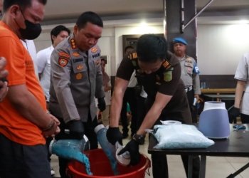 Belasan Kilogram Narkoba Senilai Miliaran Rupiah Dilebur Deterjen di Banjarmasin!