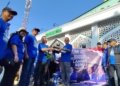 Partai Demokrat Banjarbaru Kompak Bersihkan, Cat hingga Tanami Pohon di Masjid Darul Huda
