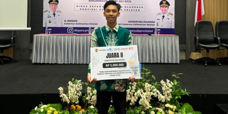 Pemuda Balangan Ukir Prestasi, M. Paissal Ari Dani Raih Gelar Wiramuda Berprestasi Tingkat Provinsi Kalsel 2026