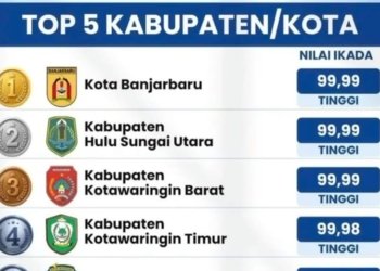 Banjarbaru Raih Peringkat Pertama IKADA BKN dengan Nilai 99,99 Terbaik se-Kalimantan