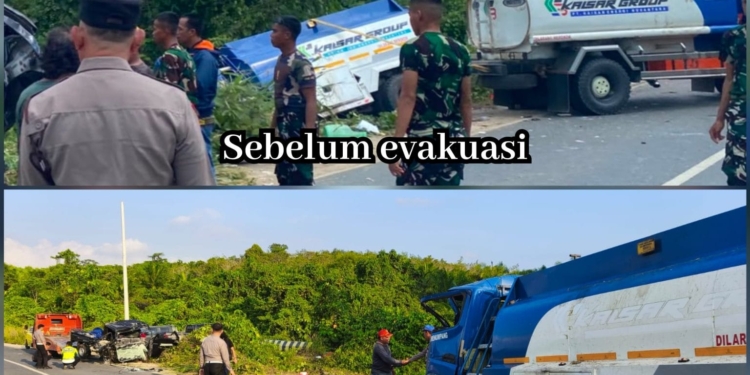 Stiker Identitas Mobil Tangki Penabarak Mahasiswa KKN di Jalan By Pass Batulicin-Banjarbaru Mendadak Hilang Saat Evakuasi