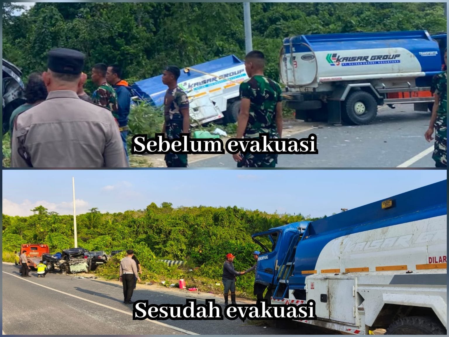 Stiker Identitas Mobil Tangki Penabarak Mahasiswa KKN di Jalan By Pass Batulicin-Banjarbaru Mendadak Hilang Saat Evakuasi