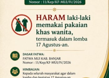 MUI Kabupaten Banjar Imbau Laki-Laki Tak Kenakan Pakaian Khas Wanita dalam Lomba 17 Agustus