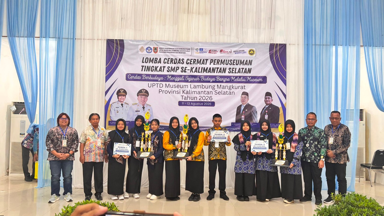 SMPN 3 Batumandi Raih Juara 2 Lomba Cerdas Cermat Museum Tingkat Provinsi Kalsel