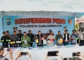 5.179 Butir Ekstasi Berlogo Singapura Gagal Beredar di Banjarmasin, Tiga Pelaku Diamankan