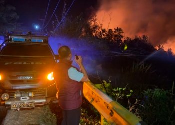 Polres Tala Bantu Penanganan Karhutla Tambang Ulang