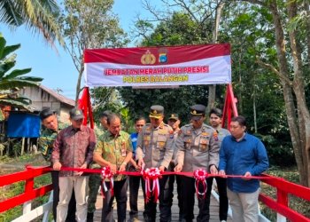 Polres Balangan Resmikan Jembatan Merah Putih, Perkuat Akses dan Konektivitas Masyarakat