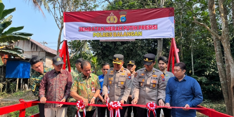 Polres Balangan Resmikan Jembatan Merah Putih, Perkuat Akses dan Konektivitas Masyarakat