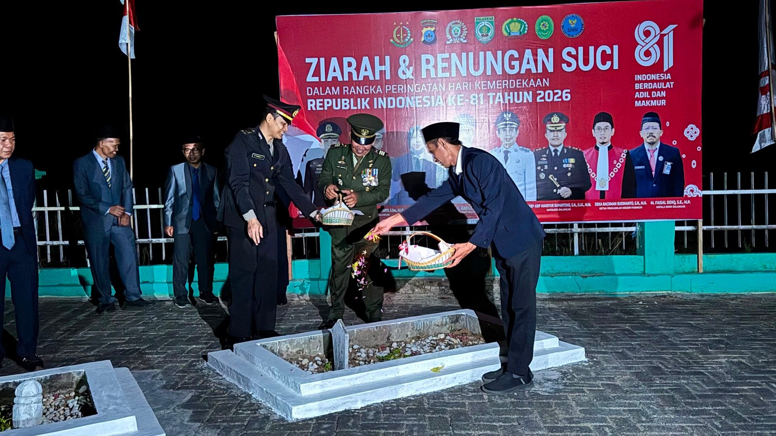 Di Tengah Hening Malam, Balangan Kenang Jasa Pahlawan Jelang HUT ke-81 RI
