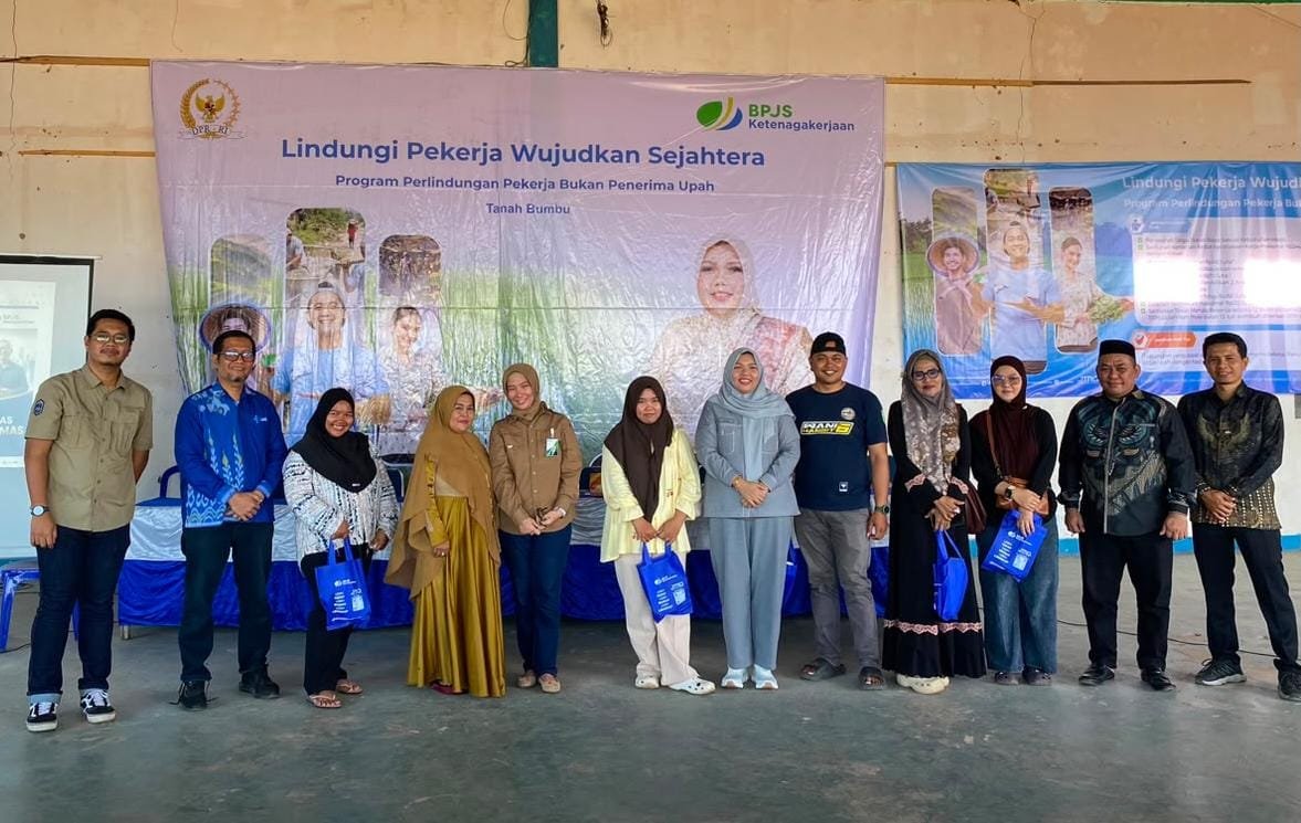 Anggota DPR RI, Hj. Mariana Ajak Pekerja Informal di Satui Miliki Perlindungan BPJS Ketenagakerjaan Mulai Rp16.800 per Bulan