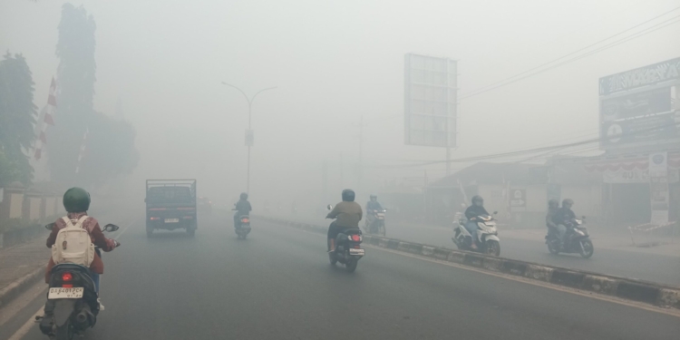 Kabut Asap Akibat Karhutla Makin Pekat, Warga Banjarbaru Keluhkan Sesak Napas