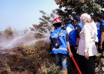 Dampingi Menteri LH Tinjau Karhutla, Wali Kota Lisa Halaby Maksimalkan Sumur Bor dan Hidran