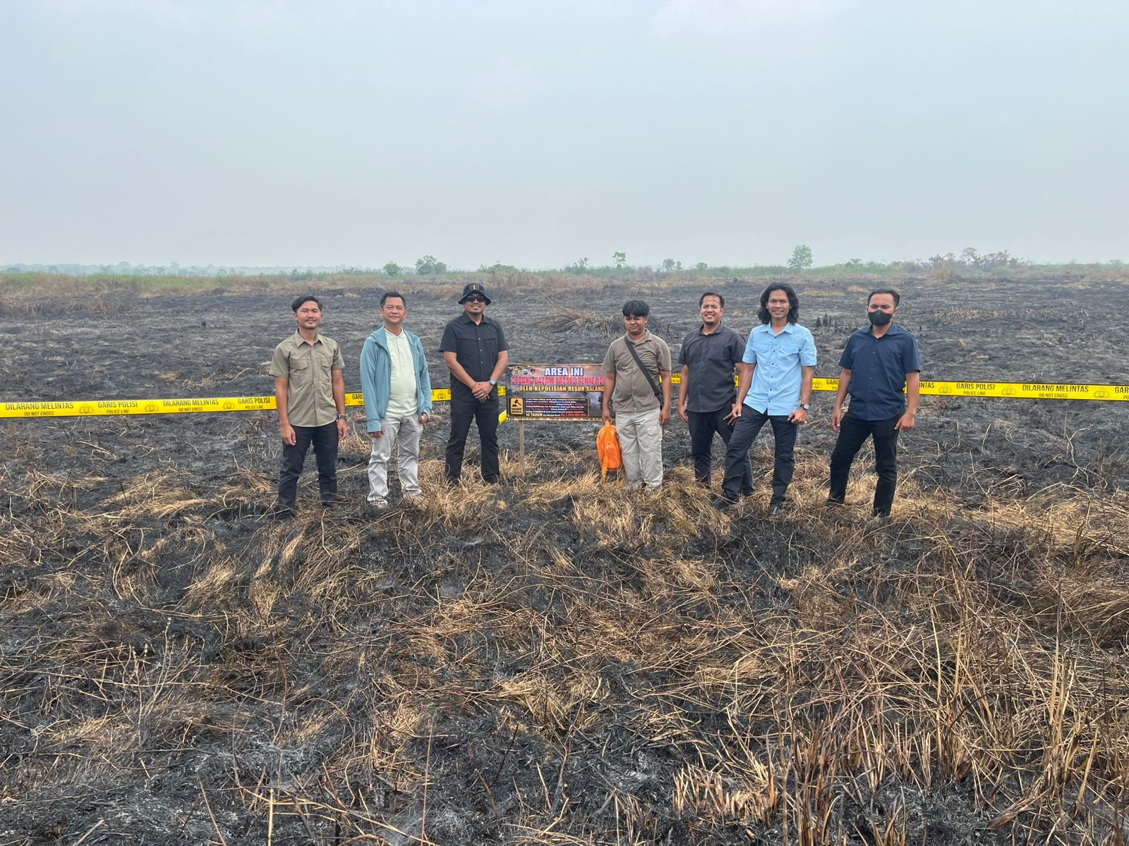 Dua Lokasi Karhutla di Balangan Dipasang Garis Polisi, Penyebab Kebakaran Mulai Diselidiki