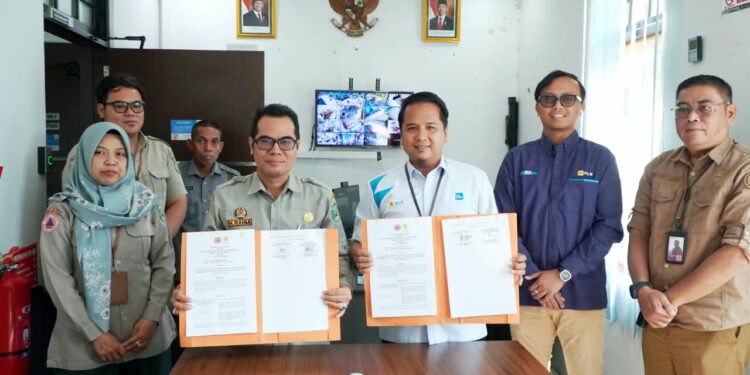 Pertama di Banua Anam, BPBD Balangan dan PLN Paringin Teken MoU, Percepat Pengamanan Listrik Saat Bencana