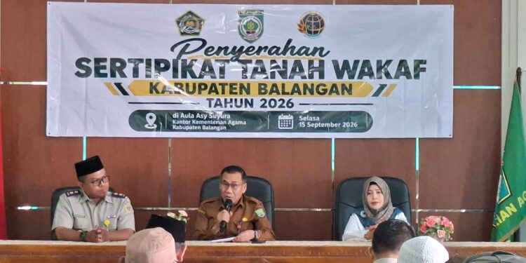 89 Sertifikat Tanah Wakaf Diserahkan, Kemenag Balangan Dorong Seluruh Aset Umat Segera Bersertifikat
