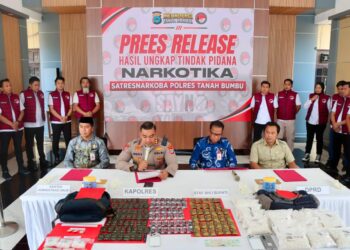 Polres Tanah Bumbu Sita 271 Gram Sabu, Puluhan Ekstasi dan 20.155 Butir Obat Mengandung Carisoprodol