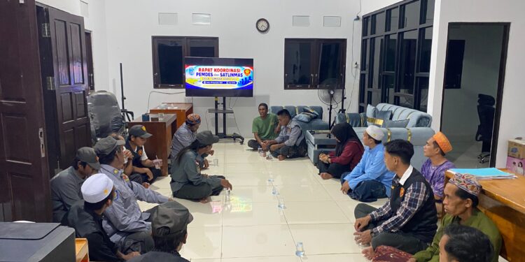 Pemdes Tambak Baru Ulu Gelar Rakor Bersama Satlinmas, Perkuat Koordinasi Keamanan Desa